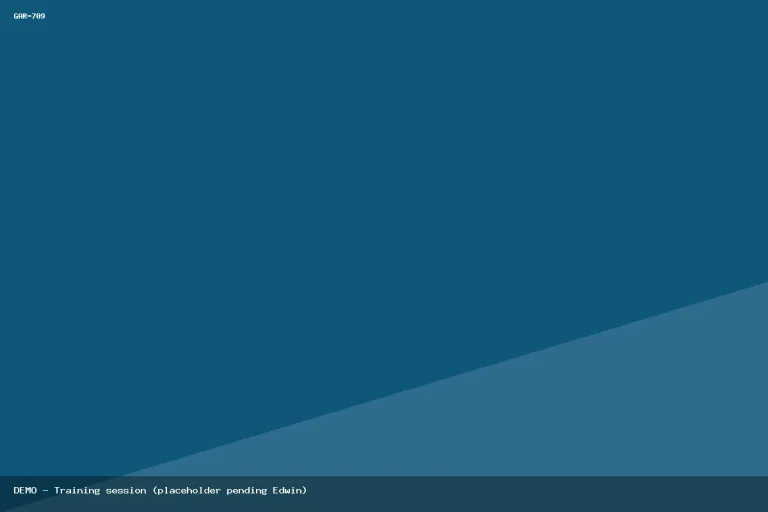 Demo placeholder — Training session — pending Edwin replacement